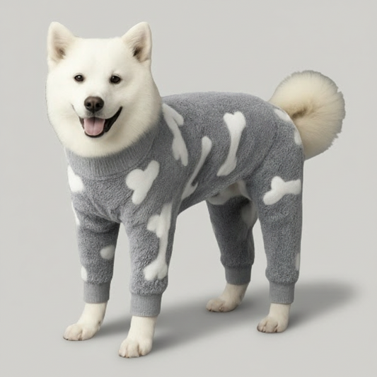 ミリオあったか冬パジャマ・四つ足フリースジャンプスーツ（中型〜大型犬）