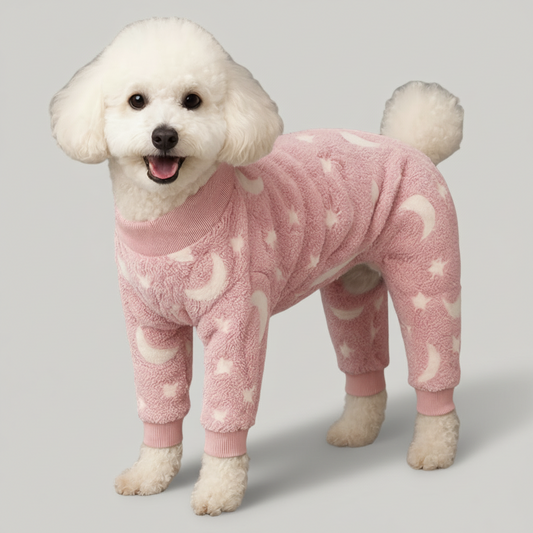 ミリオあったか冬パジャマ・四つ足フリースジャンプスーツ（中型〜大型犬）