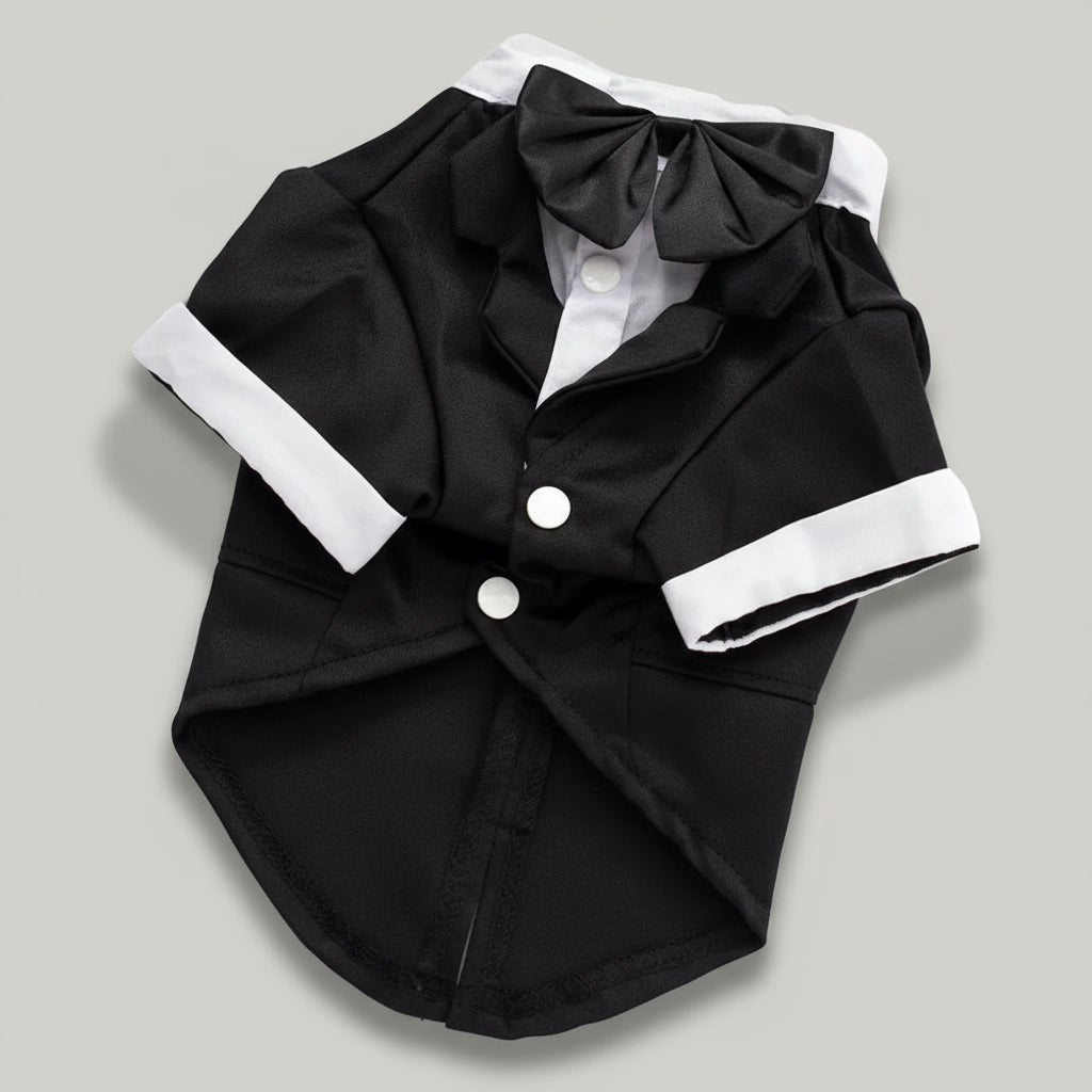 Dog Tuxedo — Formal Suit for Small Dogs (with Bow Tie)